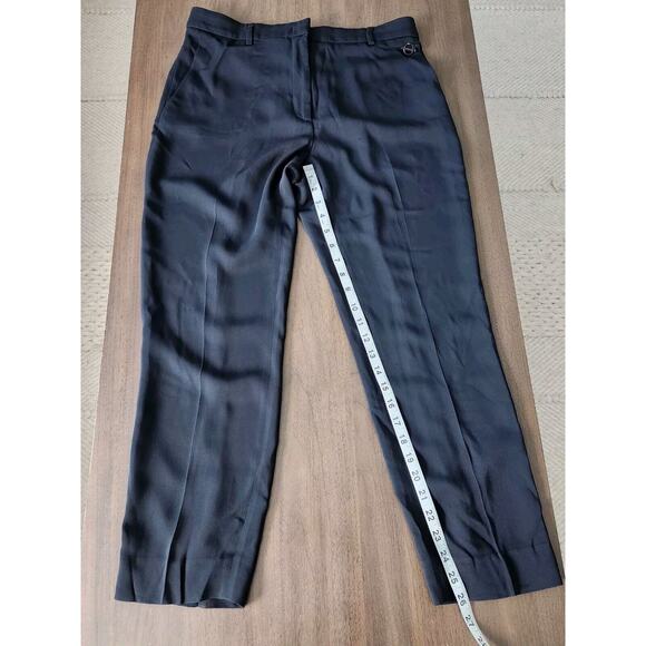 Emilio Pucci Women's Black Dress Career Pants High Rise Straight Legs Size 12 - Picture 9 of 9